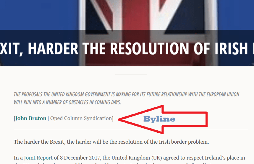 Sample Byline for Republishing | Oped Column Syndication